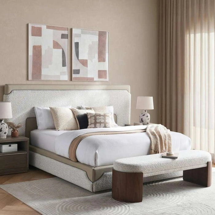 Beneditta King Bed 180X200 - Cream Pan Home