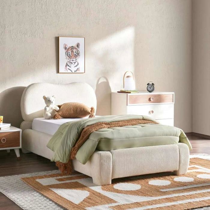 Benesh Kids Single Bed 90X200 Cm - Beige Pan Home