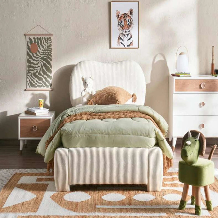 Benesh Kids Single Bed 90X200 Cm - Beige Pan Home