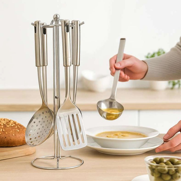 Berger 7-Piece Utensils Set - Chrome