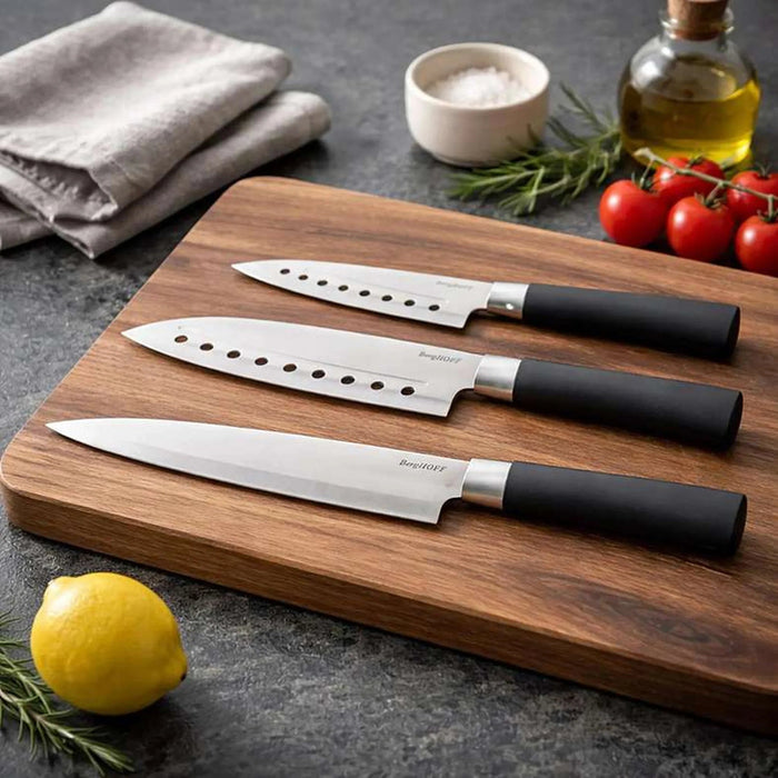Berghoff Codon 3-Piece Knife Set - Black Pan Home