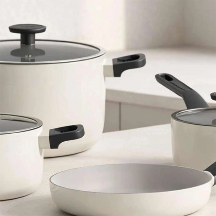 Berghoff Glints 7-Piece Cookware Set - Cream Pan Home