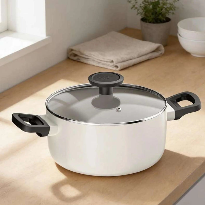 Berghoff Glints Stock Pot With Lid Dia20Cm - Cream Pan Home