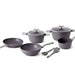 Berghoff Shadow 9-Piece Cookware Set - Grey Pan Home