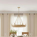 Bermas 6-Light E14 Corn Leaf Rope Chandelier 74X66Cm - Natural/Brass Pan Home