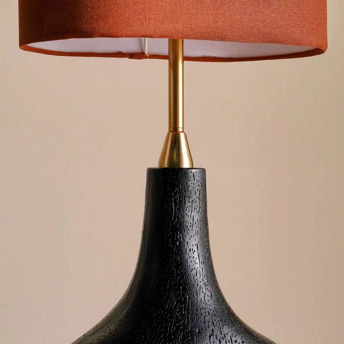 Berthel E27 Polyresin Floor Lamp 32X18X138Cm - Black Pan Home