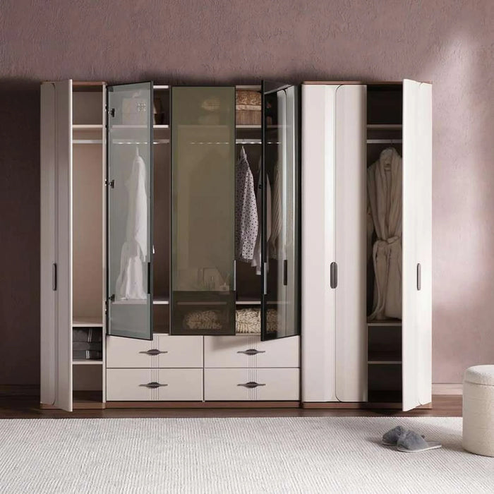 Bessie 6 Door Wardrobe - White