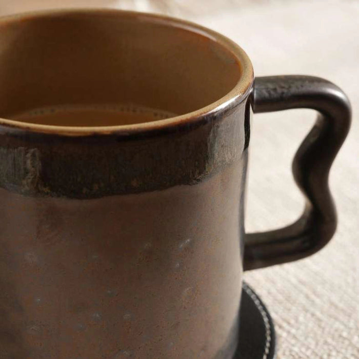 Bethan Reactive Glaze Stoneware Mug 430Ml -Brown Pan Home
