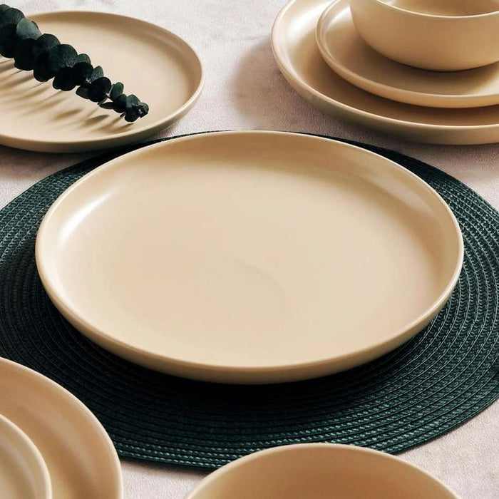 Bevin 18-Piece Stoneware Dinner Set -Cream