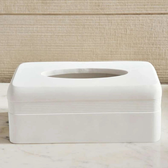 Bia Tissue Box Cover  26X14.5X10.5Cm - White Pan Home