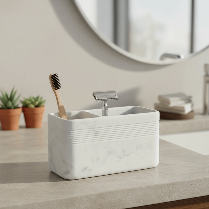 Bia Toothbrush Holder 17.5X7X10Cm - White