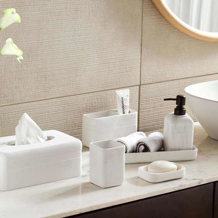 Bia Toothbrush Holder 17.5X7X10Cm - White