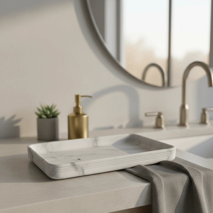 Bia Tray 14.5X3X26Cm - White Pan Home