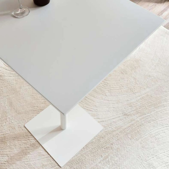 Bian 2 Seater Bar Table Square Wood - White