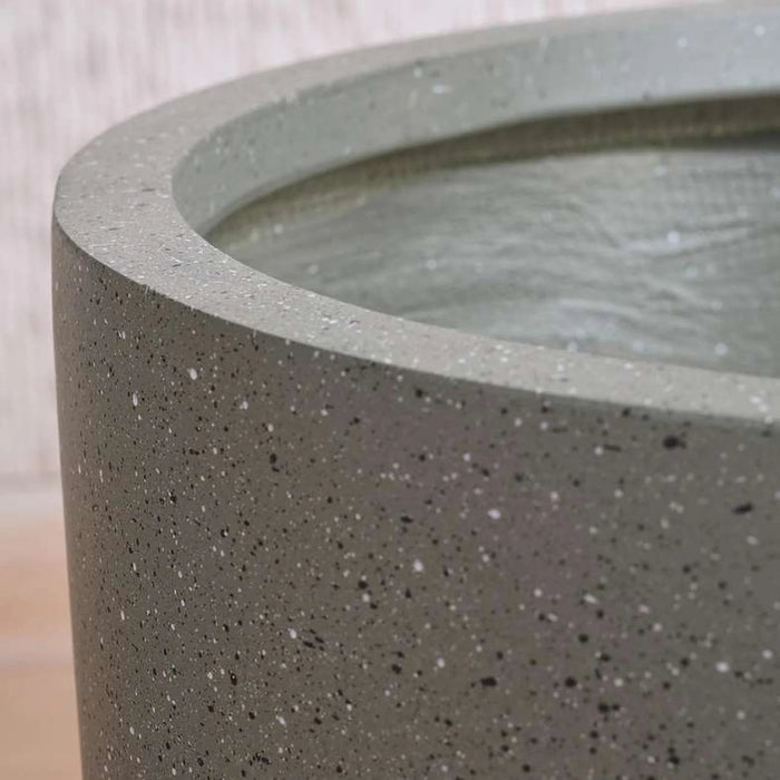 Bianca Polyresin Planter 28X28X26Cm- Grey Pan Home
