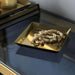 Bijou Steel Decor Tray -Gold Pan Home