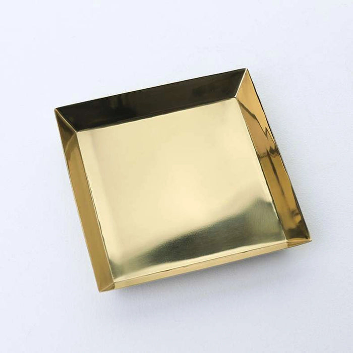 Bijou Steel Decor Tray -Gold Pan Home