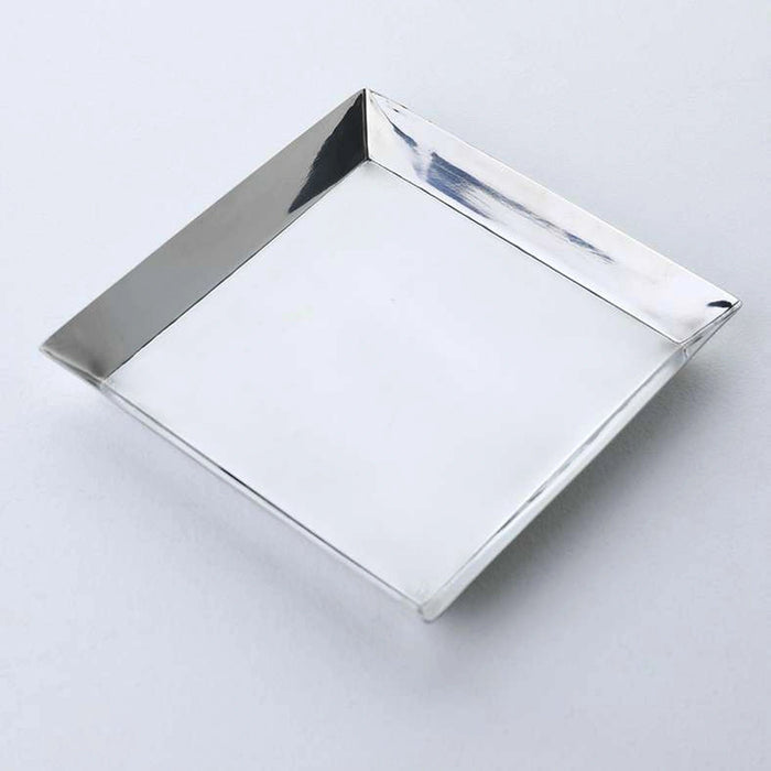 Bijou Steel Decor Tray 15X15cm-Silver Pan Home