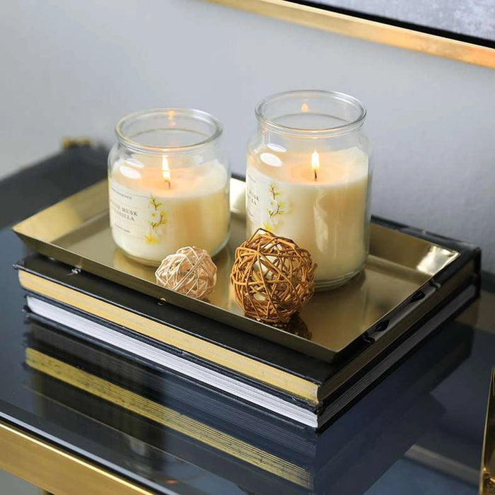 Bijou Steel Decor Tray 30X18cm-Gold Pan Home