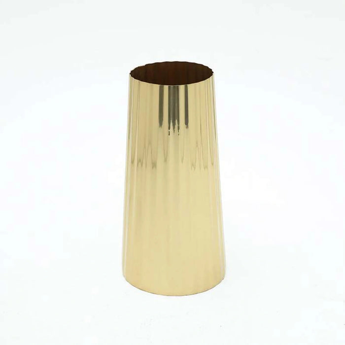 Bijou Steel Vase 11X11X23Cm-Gold