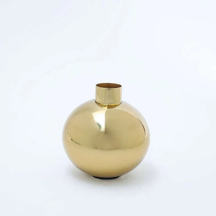Bijou Steel Vase 13X13X15Cm-Gold