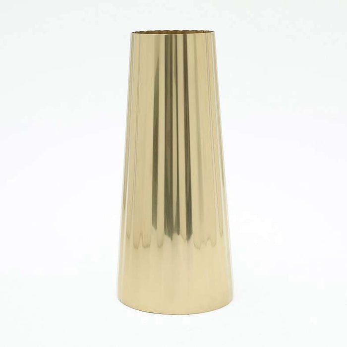 Bijou Steel Vase 13X13X29cm-Gold Pan Home