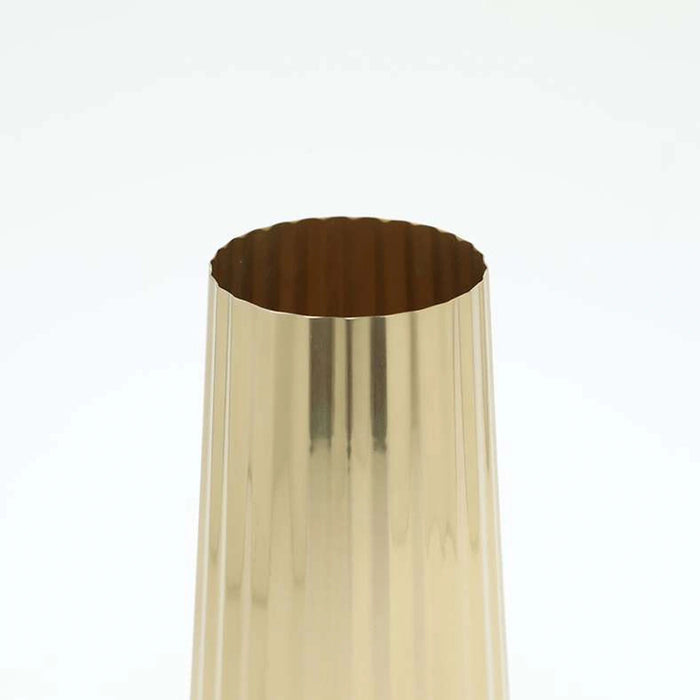 Bijou Steel Vase 13X13X29cm-Gold Pan Home