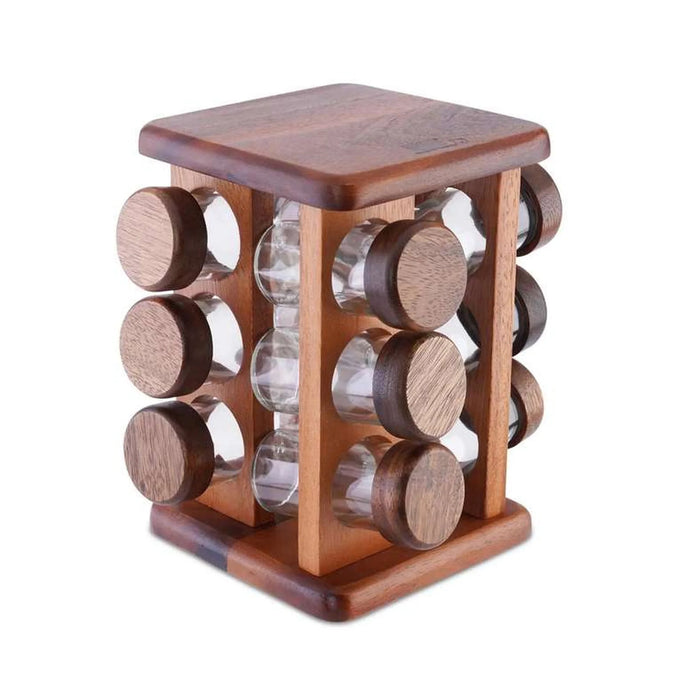 Billi 12-Piece Spice Rack 15.5X15.5X22.5Cm - Natural