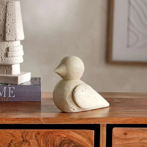 Bird Polyresin Decor Figurine 17.5X11X14.5Cm - Beige Pan Home