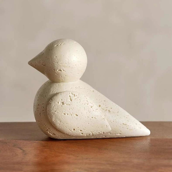 Bird Polyresin Decor Figurine 17.5X11X14.5Cm - Beige Pan Home