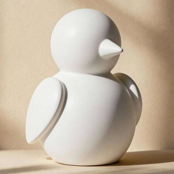 Bird Polyresin Decor Figurine 9.5X9X12Cm - White Pan Home