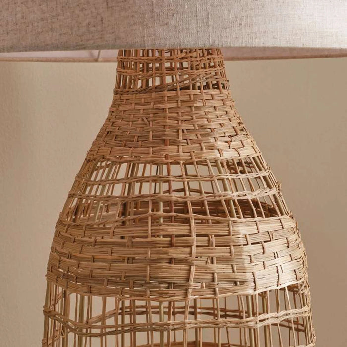 Bistro E27 Rattan Floor Lamp Dia 45X146Cm - Natural
