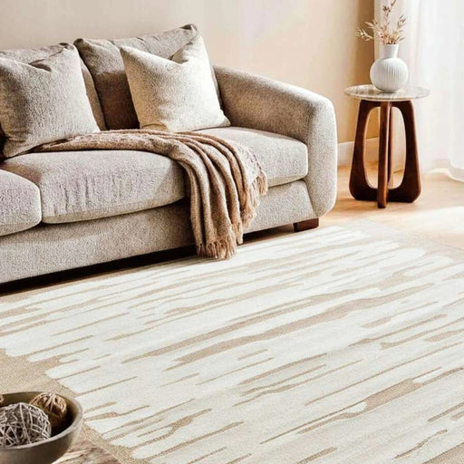 Bizana Circular Knitting Wool Rug 200X300Cm - Beige/Ivory Pan Home