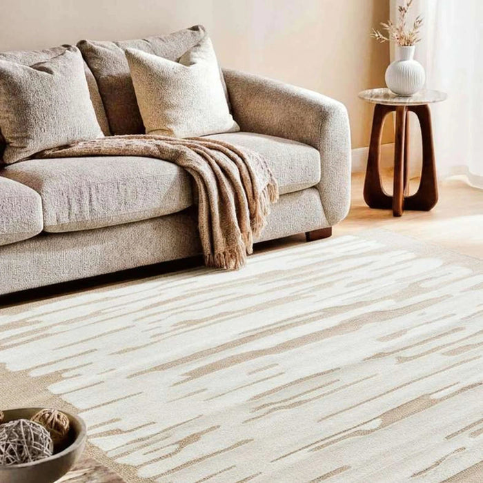 Bizana Circular Knitting Wool Rug 200X300Cm - Beige/Ivory Pan Home
