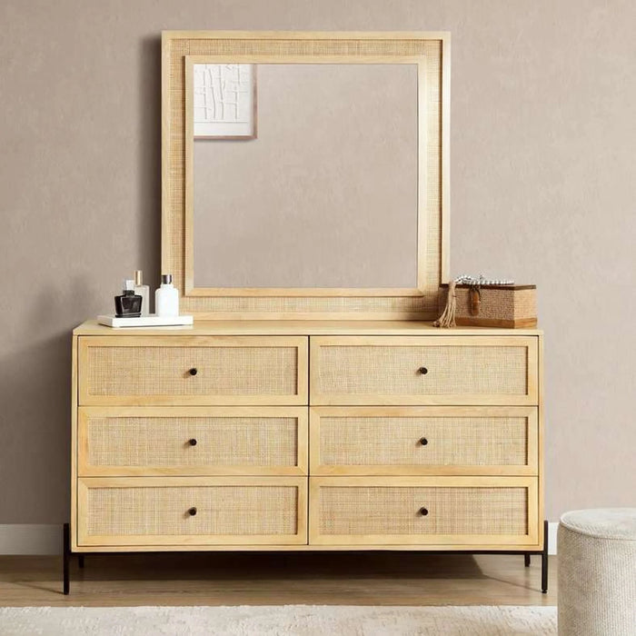 Blaiz Dresser With 6 Drawer & Mirror
