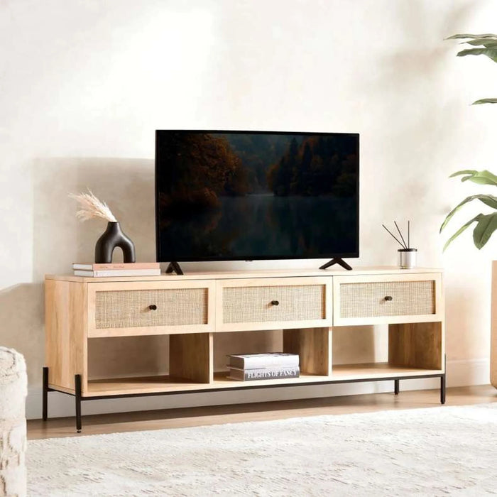 Blaiz Tv Unit Upto 65 Inches Solid Wood - Natural