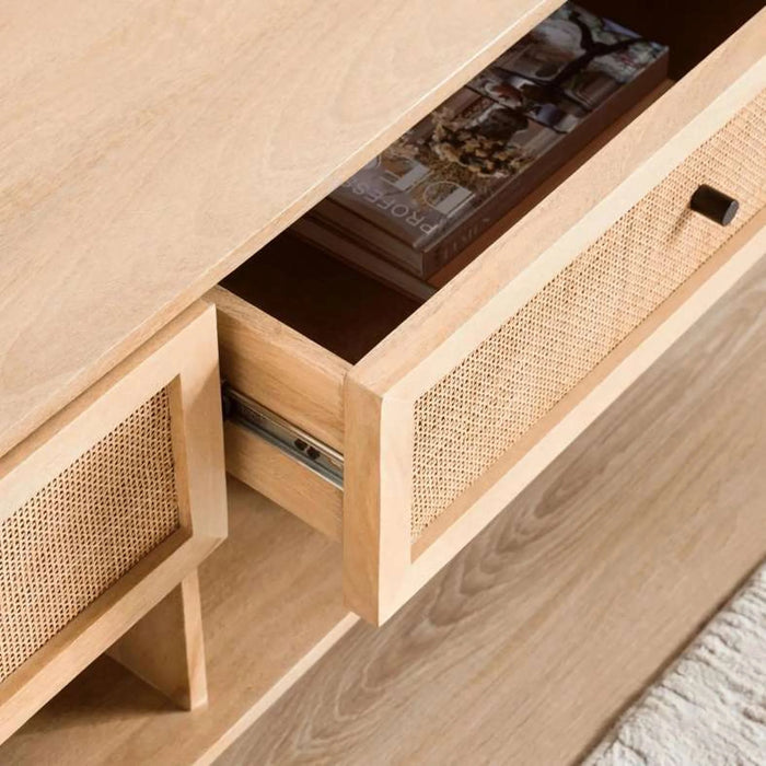 Blaiz Tv Unit Upto 80 Inches Solid Wood - Natural
