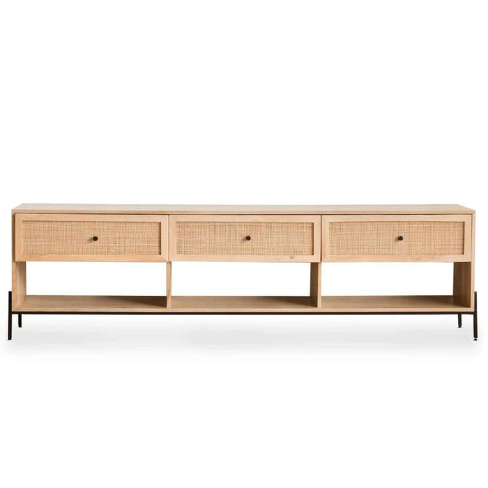 Blaiz Tv Unit Upto 80 Inches Solid Wood - Natural