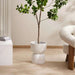 Blanca Polyresin Planter Dia33X41Cm - White Pan Home