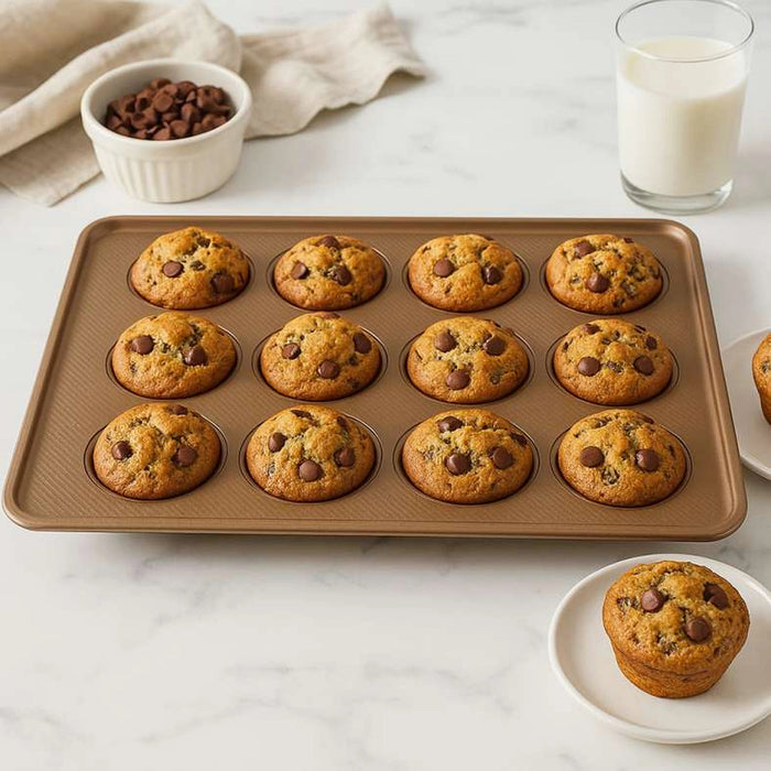 Blanch 12-Cup Muffin Pan Copper Pan Home