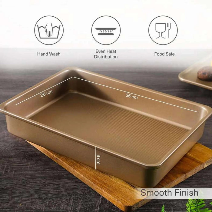 Blanch Roaster Pan Copper 35X25X6Cm Pan Home