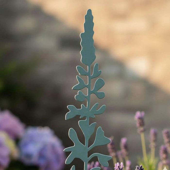 Blimah Metal Die Cut Garden Flower Stake 7.1X0.2X38Cm - Blue