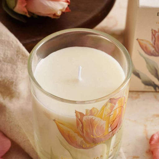 Bliss Pear Nectar Scented Jar Candle - Yellow - 35Hrs Pan Home