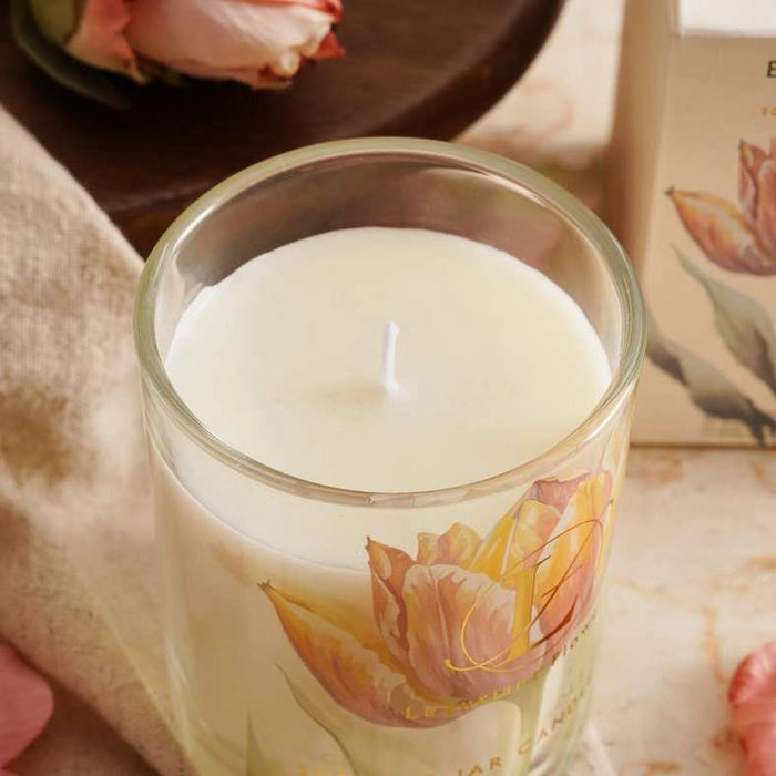 Bliss Pear Nectar Scented Jar Candle - Yellow - 35Hrs Pan Home