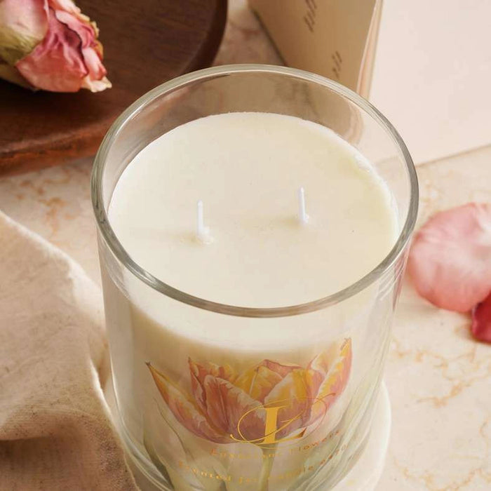 Bliss Pear Nectar Scented Jar Candle - Yellow - 52Hrs Pan Home