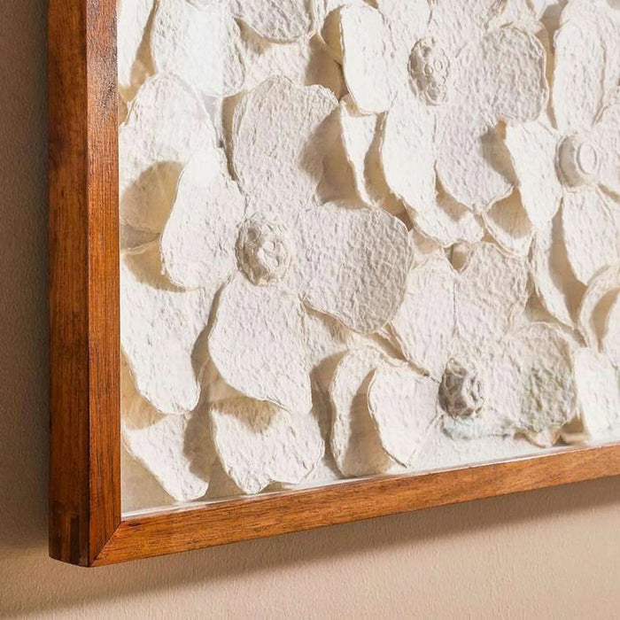 Blooms Handmade Shadow Box 101X101Cm - Ivory Pan Home