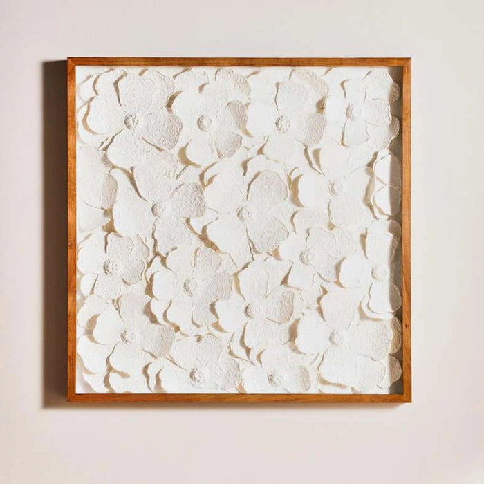 Blooms Handmade Shadow Box 101X101Cm - Ivory Pan Home