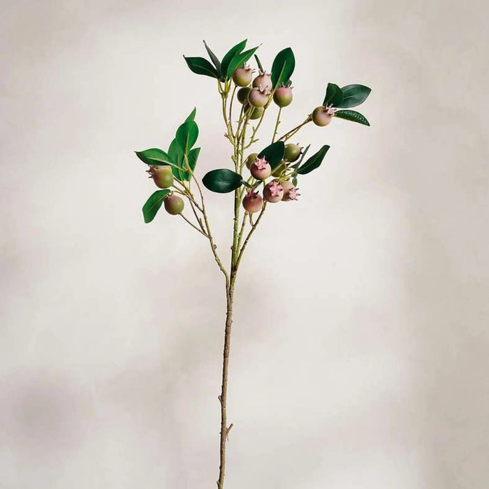 Blueberry Artificial Fruit Stem H72Cm - Pink Pan Home