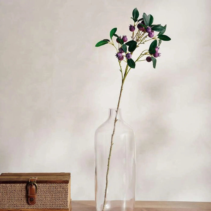 Blueberry Artificial Fruit Stem H72Cm - Purple Pan Home
