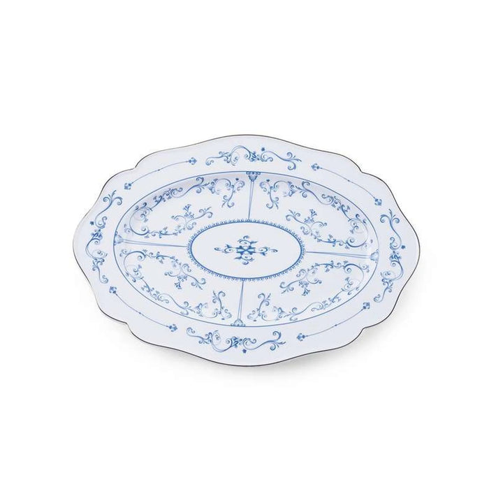 Bluese Porcelain Oval Platter 35X24.3X3Cm - White
